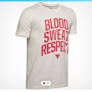 Under Armour Men's Project Rock Tshirt - Blood Sweat Respect Size L
